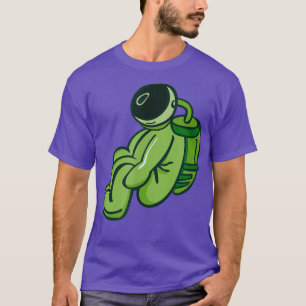 Grönt Astronaut ASTRO NAUT T Shirt