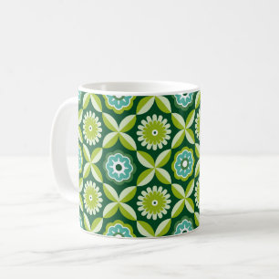 Grönt, återblommor kaffemugg