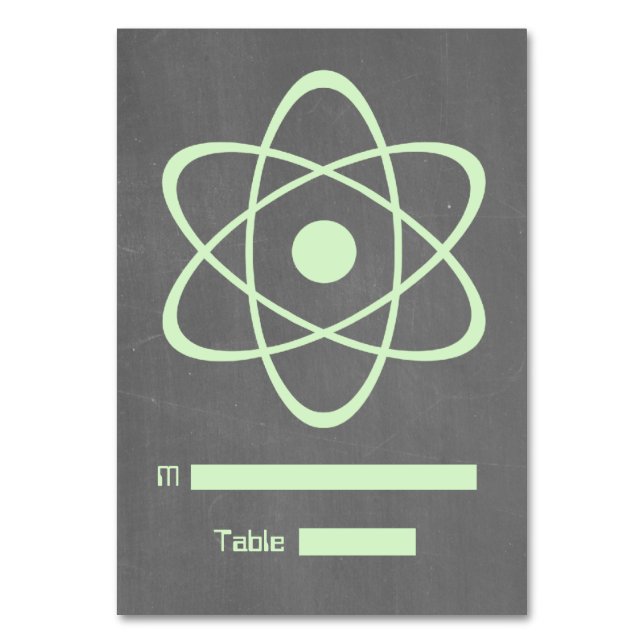 Grönt Atomkretskort Bordsnummer (Framsidan)