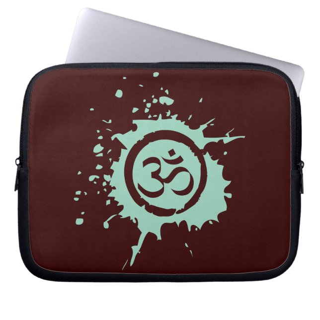 Grönt Aum Organic Planet Laptop sleeve (Framsidan)