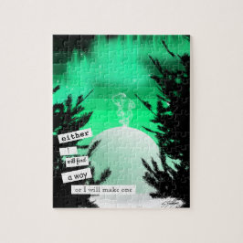 Grönt Aurora Igloo Puzzle by Sara Motolanez Pussel