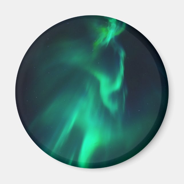 Grönt Aurora Norra Ljus Magnet (Framsidan)