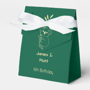 Grönt Australian Animals Twin 6e Birthday Presentaskar
