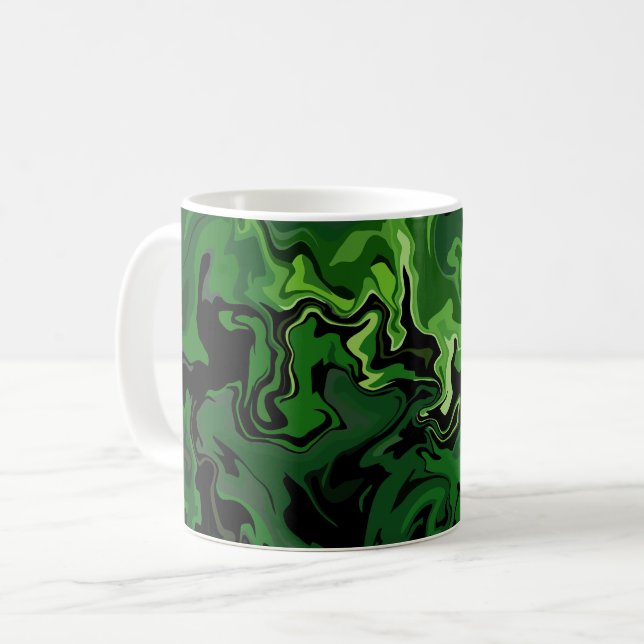 Grönt av abstrakt kaffemugg (Framsida vänster)