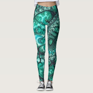 grönt av abstrakt, svart och vitt Leggage Leggings