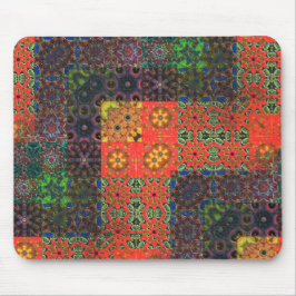 grönt av åldras och koral till brunkaleidoskop mos musmatta