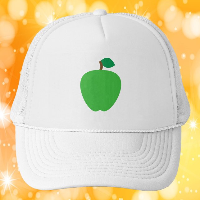 Grönt av äppelfrukt keps (A hat with a graphic of a green apple)