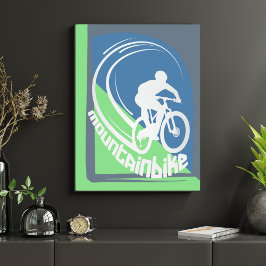Grönt av bergscykelns poster