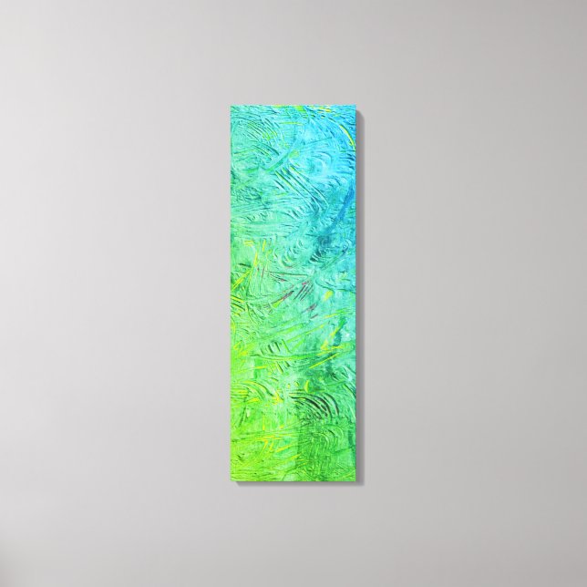 Grönt av blå Gult Trendig Abstrakt Art Modern Canvastryck (Framsida)