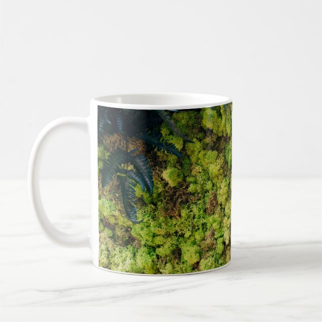 Grönt av bladväxter kaffemugg (Vänster)