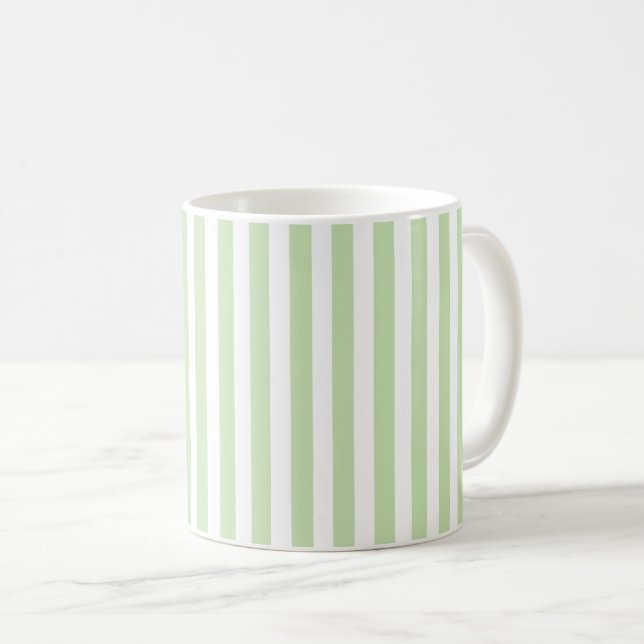 grönt av blek och rand av vitkurit kaffemugg (Framsida höger)