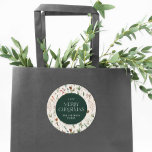 Grönt av botanisk blommigt för julvattenfärg runt klistermärke<br><div class="desc">Mörk av botanisk blommigt i julgranskläder moody modern naturkräm och helgdag-presentdekaler är att föredra.</div>