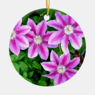 grönt av botanisk rosa blommigt elegant av botanis julgransprydnad keramik