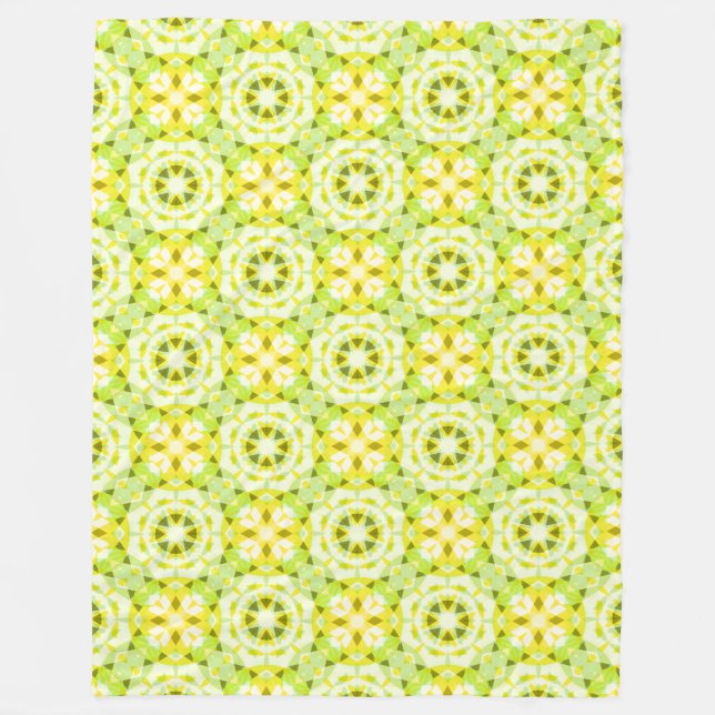 Grönt av Bright Gult, sommarstartsdopamindeka Art Fleecefilt (Framsidan)
