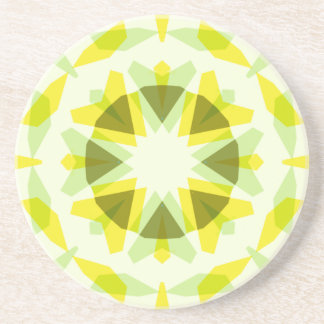 Grönt av Bright Gult Star Dopamin Decor Kitsch Art Underlägg