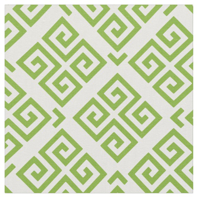 grönt av Chic och geometriska mönster av vitt grön Tyg (Närbild)