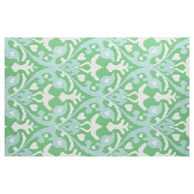 grönt av Chic och turkosa ikat tribal mönster Tyg (Fat Quarter)