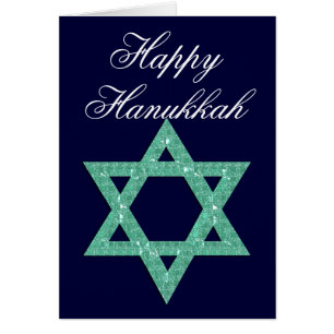 Grönt av David Hanukkah-kortets judiska stjärna Hälsningskort
