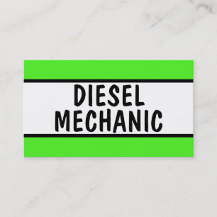 Grönt av dieselmekaniskt nålskydd visitkort