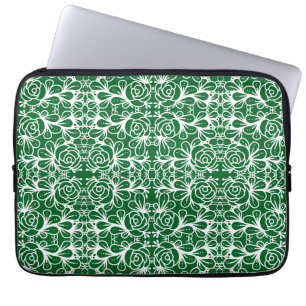 Grönt av doodleroser laptop fodral