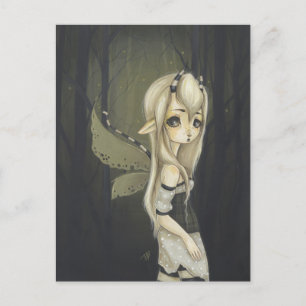 Grönt av Fairy fantasy Art-vykort Vykort