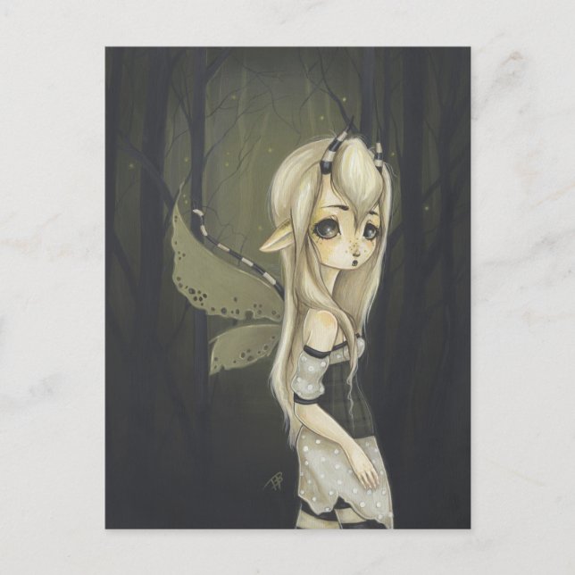 Grönt av Fairy fantasy Art-vykort Vykort (Framsida)