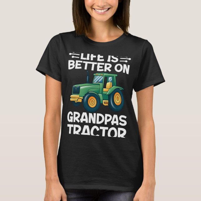 Grönt av farfar- och transportliv t shirt (Framsida)