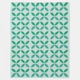 Grönt av färgämnen och diamanter för mynta och hav fleecefilt