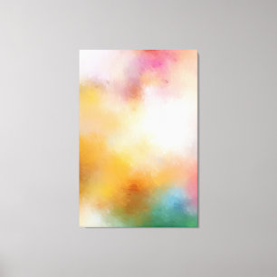 Grönt av färglös Abstrakt Art Red Gult Blue Lila Canvastryck