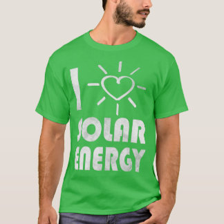 grönt av förnybar energi i kärlek solenergi t shirt