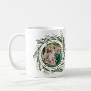 Grönt av foto av det moderna fotopatetet för kra kaffemugg