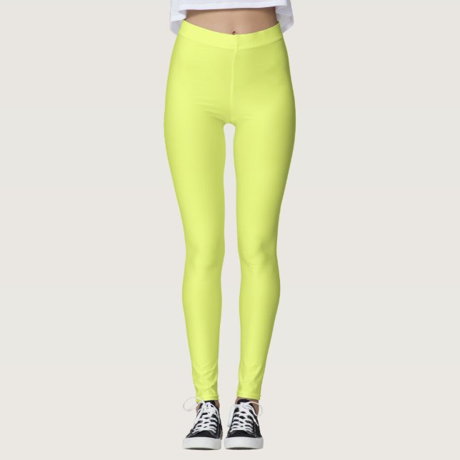 Grönt av Gult av vanlig vattenmelon Leggings (Framsida)