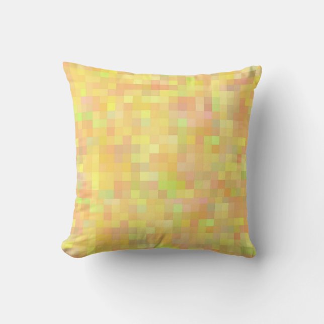 grönt av gultens orange - pixelblock del kudde (Framsida)