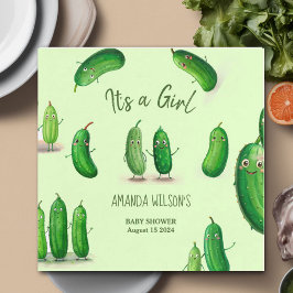 Grönt av gurkor med vismisk babystötare pappersservett