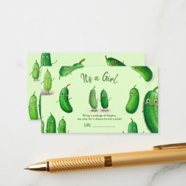 Grönt av gurkor med vismisk babystötare tilläggskort