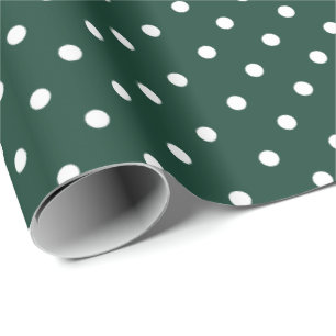 Grönt av jägare Vitpolka Punkt Papprare Presentpapper