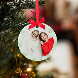 Grönt av julfoto- Viktig Roligt Julgransprydnad Keramik