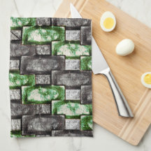 Grönt av kardad och fläckig grått-, rektangulär de