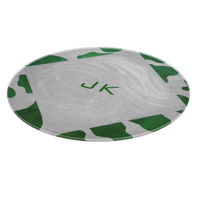 Grönt av kummel och vita monogram (Hörn)
