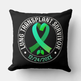 Grönt av Lung Transplant Survivor  Ribbon Anpassni Kudde