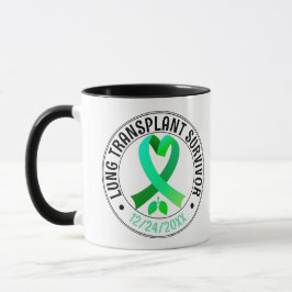 Grönt av Lung Transplant Survivor Ribbon Coffee Mugg
