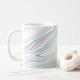 Grönt av marmorerad blå Lila vit Kaffemugg