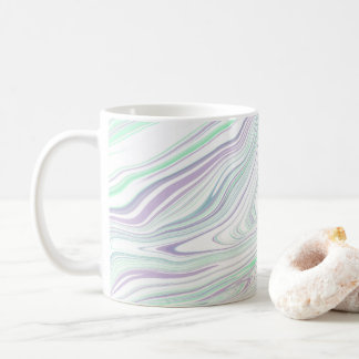 Grönt av marmorerad blå Lila vit Kaffemugg