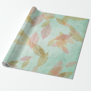 Grönt av minnen för koral Guld som minskar Blad Presentpapper