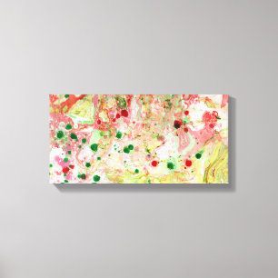 Grönt av modern Abstrakt Art Colorful Rosa Red Gul Canvastryck