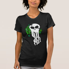 Grönt av oktakärskalle tee shirt