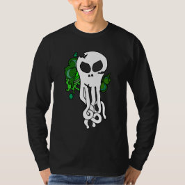 Grönt av oktakärskalle tee shirt