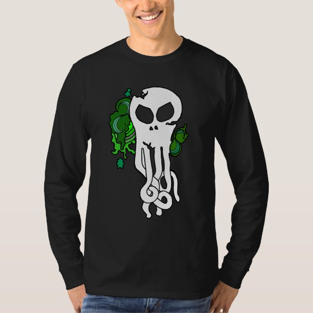 Grönt av oktakärskalle tee shirt (Framsida)