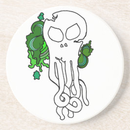 Grönt av oktakärskalle underlägg sandsten