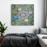 Grönt av oktopraktisk arabesque Moorish-sten Canvastryck<br><div class="desc">Med en marockansk mandala stil som symboliserar ett oändligt uppvaknande. Denna konst, med sin rik struktur som kommer från spannmål och grov grus, fångar kärnan av motståndskraft och passion. Våra utmattningsresistenta kanvaser är pappra med pigmentbaserade bläck, och de har en gallerkvalitet och Giclee-utskrifter som garanterar att originaluppgifterna bevaras och att...</div>